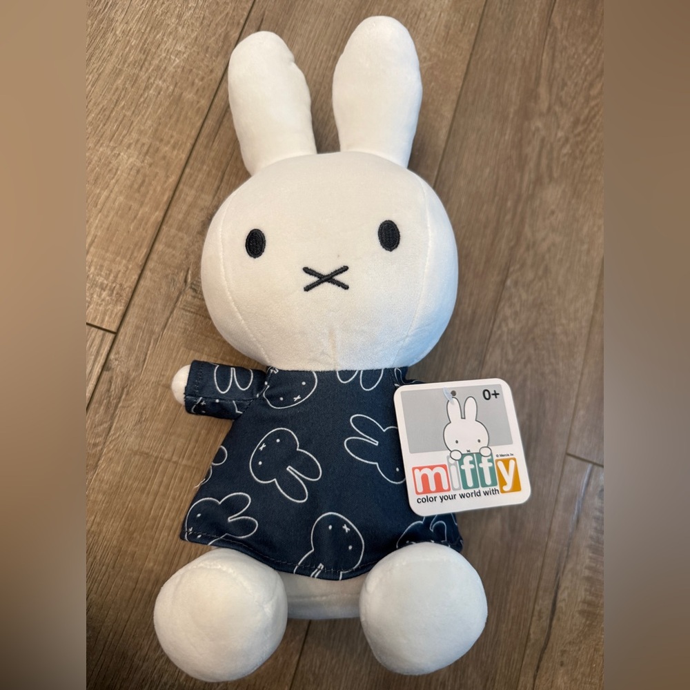 MIFFY White and Blue Plush Toy NWT 🐰